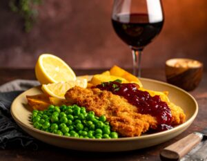 scen Itzel på en tallrik med tillbehör i Kristinehamn